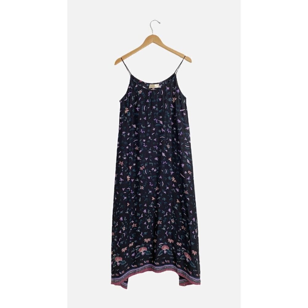 💕NATALIE MARTIN💕 Heather Silk Maxi Slip Dress ~ Lotus Print Nero Medium M NWT - Picture 4 of 14